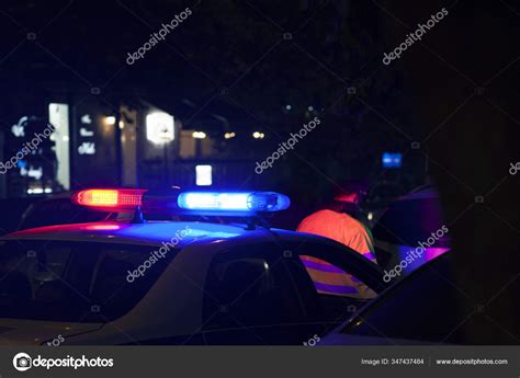 Police Car Street Night Stock Photo By ©tiko0305 347437484