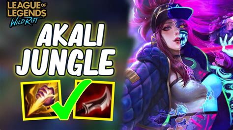 AKALI JUNGLE GAMEPLAY League Of Legends Wild Rift YouTube