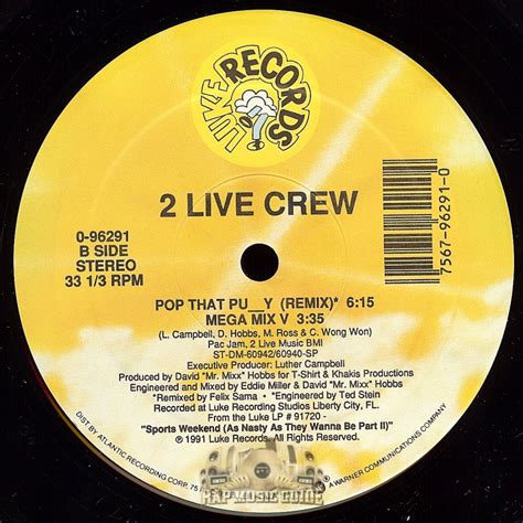 Live Crew Pop That Pussy Record Rap Music Guide