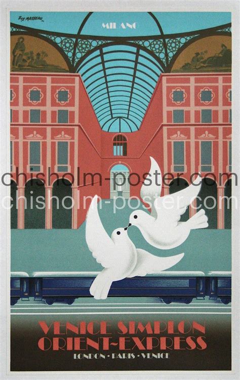 Milano Venice Simplon Orient Express 2 Original Vintage Poster