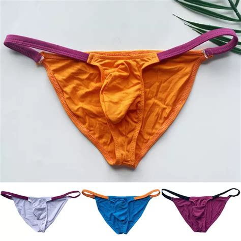 SEXY MEN S LOW Rise G String Thong Bikini Underwear Soft Pouch T Back Briefs EUR 9 60 PicClick FR