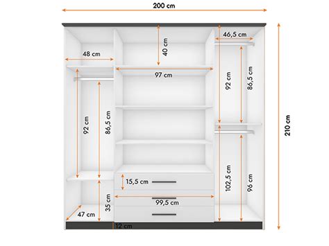 SZAFA otwierana 200 cm TRADYCYJNIE - Szafa z szufladami BIAŁA do ...
