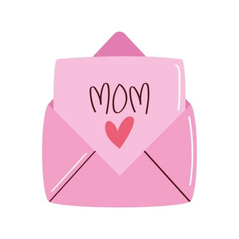 Free Vector Mom Letter With Heart