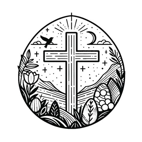 amazing easter cross coloring page  print  color
