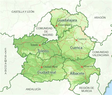 Castilla la Mancha Map Information | Map of Spain Pictures and Information