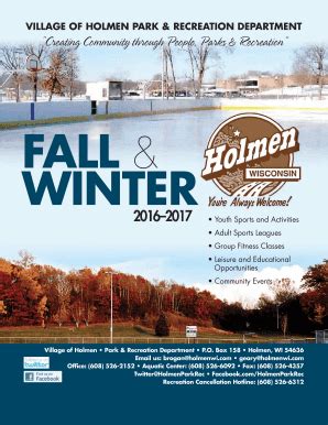 Fillable Online Fall Winter Holmenwi Govoffice Fax Email Print