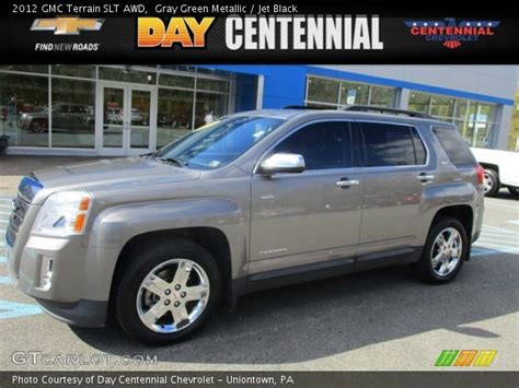 Gray Green Metallic 2012 Gmc Terrain Slt Awd Jet Black Interior Vehicle