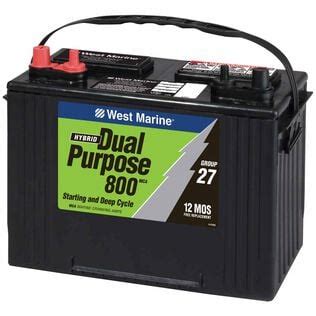 Group 27 Dual Purpose Marine Battery 800 Mca