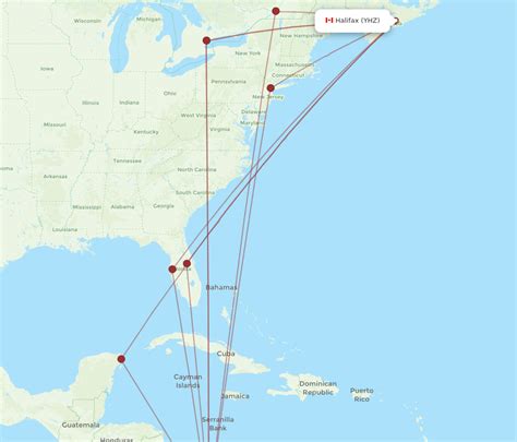 All Flight Routes From Halifax To Panama City Yhz To Pty Flight Routes