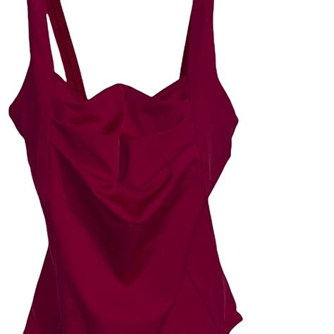 Swim Vintage Calvin Klein High Leg Hot Pink Bathing Suit Rushed Front Womens Poshmark