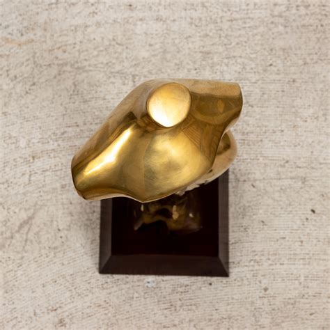 Large Mid Century Brass Nude Torso Sculpture In The Manner Of Jean Arp At 1stDibs Leo Amino