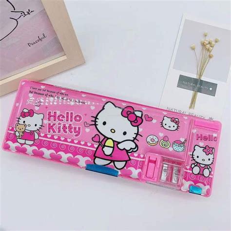 Sanrio Cartoon Pencil Cases Mymelody Kuromi Hellokitty Cinnamoroll Pochacco Double Sided Pen