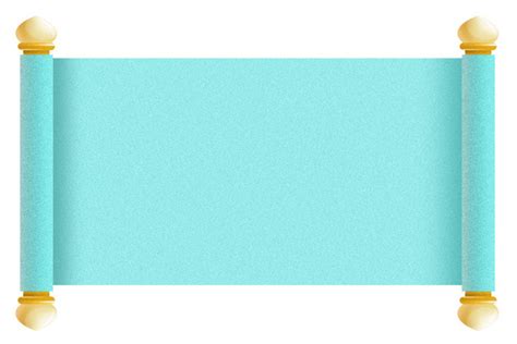 blue scroll border png images psd   pikbest