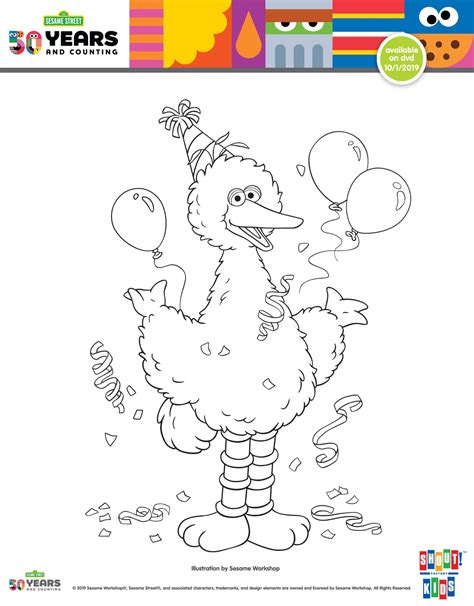 Sesame Street Character Printable Coloring Page: Sesame Street