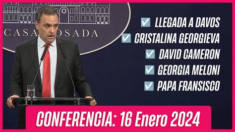 Conferencia De Prensa De Hoy 16 De Enero Del Vocero Presidencial De