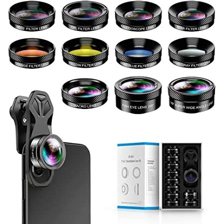 Apexel 10 In 1 Phone Camera Lens Kit Wide Angle Lens Macro Lens