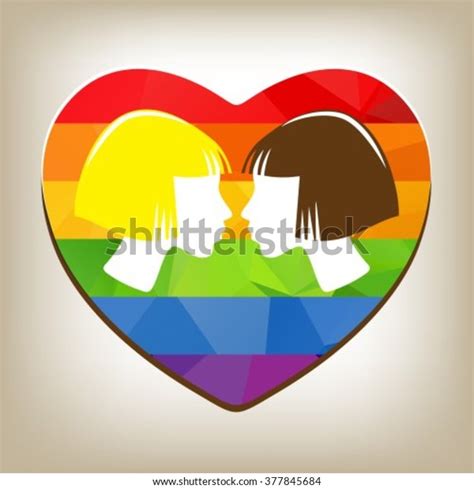 Gay Female Couple Isolated On White Stock Vector Royalty Free 377845684 Shutterstock