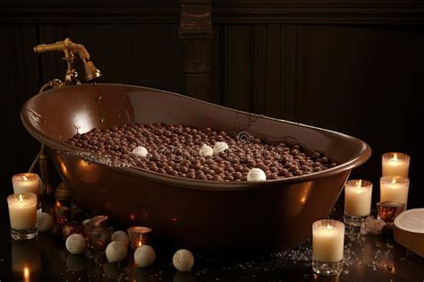 Chocolate Bath With Chocolate Scented Bubbles And Skin Softening