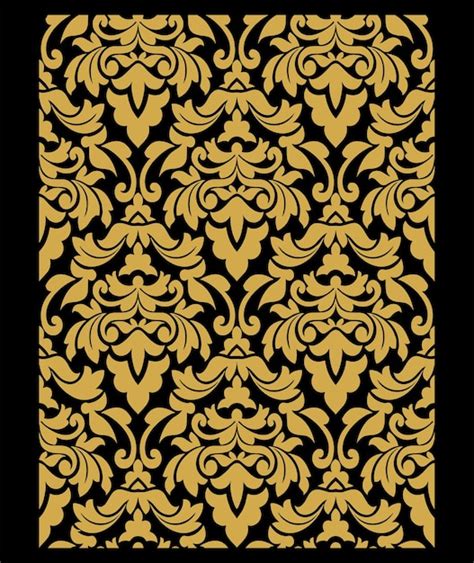 Premium Vector Seamless Damask Vector Art Design