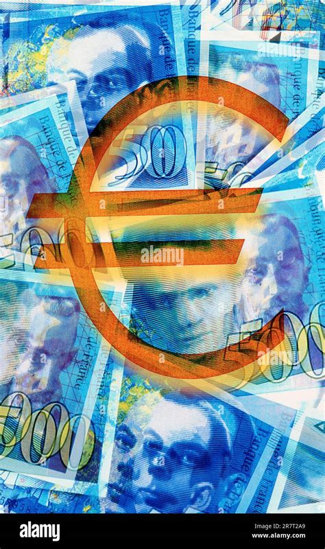 Euro Symbol On French Banknotes Stock Photo Alamy