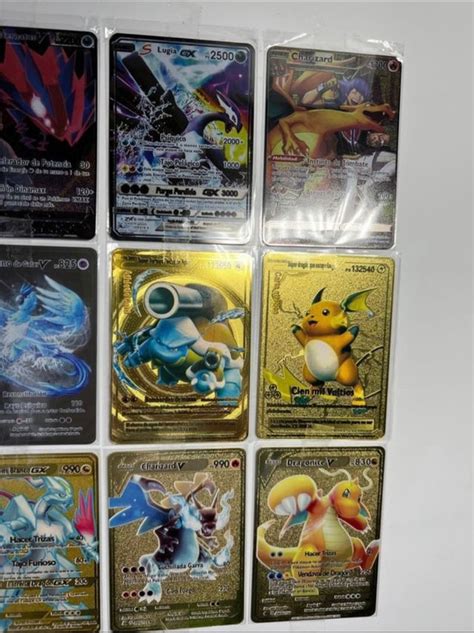 12 Cartas MetÁlicas Oro PokÉmon V Vmax Gx Nuevos De Segunda Mano Por