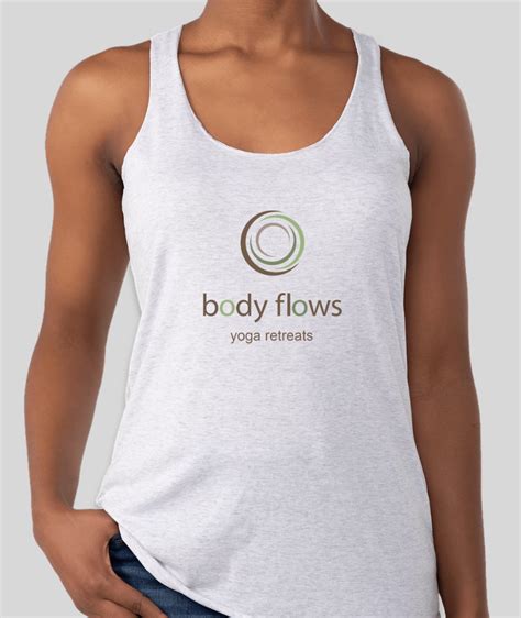 Racerback Tank Heather White Wellness Flows Store