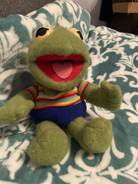 Vintage 1983 Kermit The Frog Stuffed Hasbro Softies Muppet Babies Plush