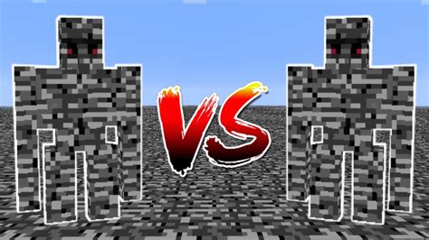 Bedrock Golem Vs Bedrock Golem In Minecraft Youtube