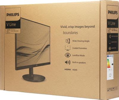 27" Монитор Philips 271V8LA, 1920x1080, VA, 75Гц, 1хHDMI, черный ...