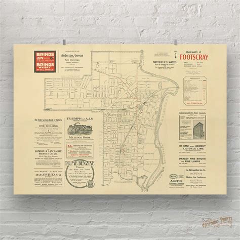 Footscray — Shop ready to hang Historic Framed Prints, Maps and Plans