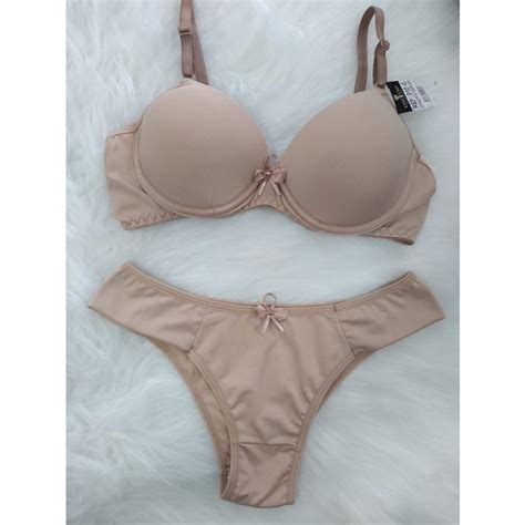 Conjunto B Sico Bojo E Calcinha Tanga Lisa Escorrega O Pre O