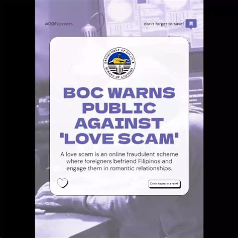 Boc Warns Public Against Love Scam The Philippines Today