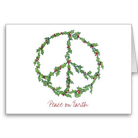 Christmas Peace Wreath Peace On Earth Card Zazzle Christmas