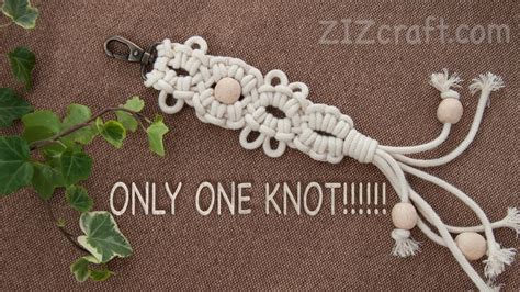 How To Make Macrame Keychain Only One Knot Beginner Macrame Tutorial Diy T For Mothers Day