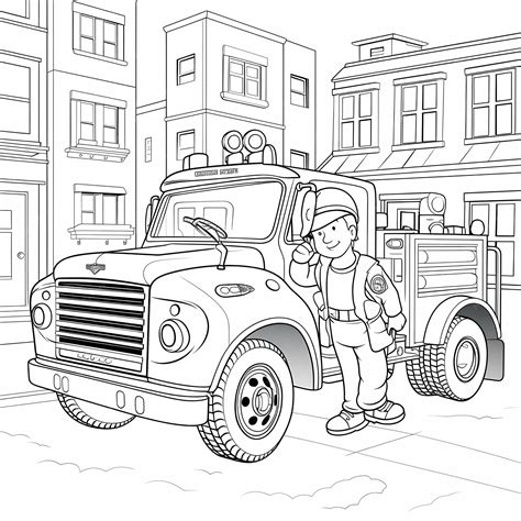 fireman truck drawing 2