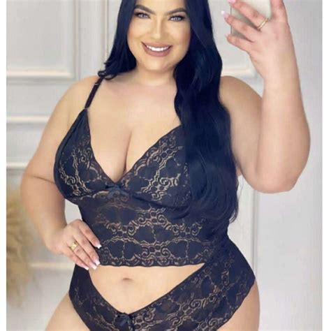 Conjunto Espera Marido Plus Size Lingerie Sexy Cropped E Calcinha Renda Plus Shopee Brasil