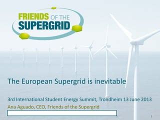 ISES 2013 Day 1 Ana Aguado CEO Friends Of The Super Grid Future