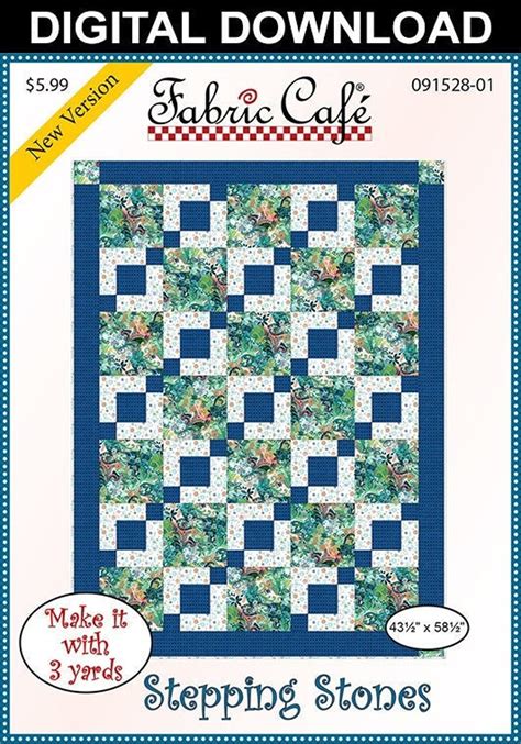 Downloadable Stepping Stones Quilt Pattern Easy 3 Yard Design Etsy