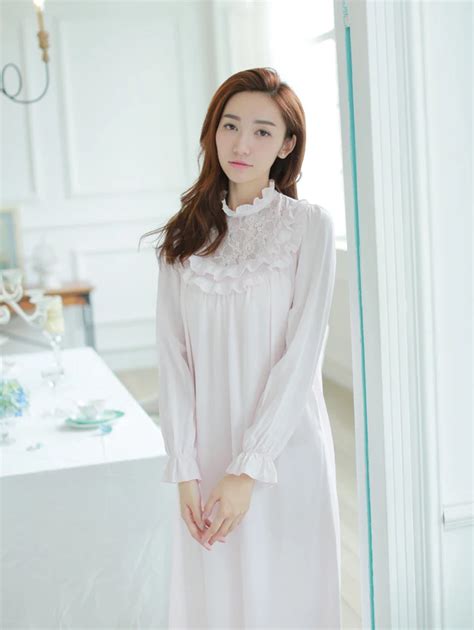 Free Shipping 2015 New Autumn Princess Womens Long Beige And Pink