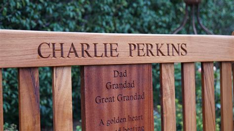 Engraved Wooden Memorial Garden Bench Makemesomethingspecial