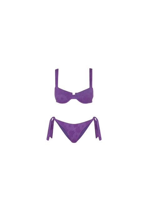 Violet Balconette Bikini Tie Violet Robin Collection Robin Collection