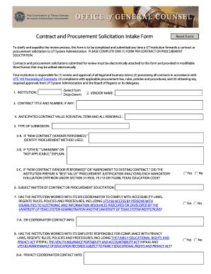 Fillable Online Cms Utsystem Contract And Procurement Solicitation