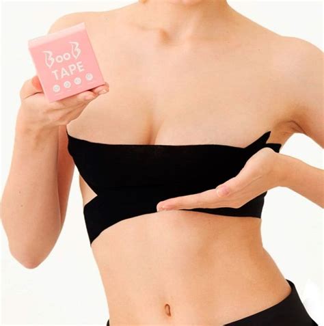 Suti Adesivo De Fita Boob Tape Push Up Levanta E Modela Preto