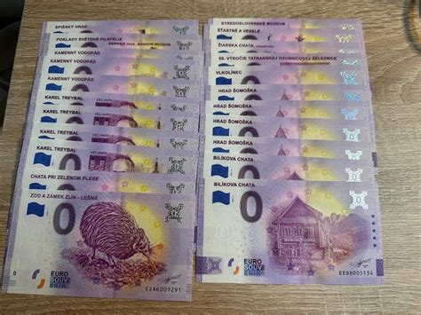 Bankovka 0 euro - konvolut 22ks | Aukro
