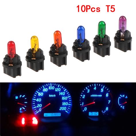 10 Buah Lampu LED Mobil T5 SMD Instrumen Pengukur Diode Pemancar Lampu