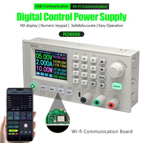 RD6006 RD6006W USB WIFI DC-DC Voltage Current Step-down Power Supply ...