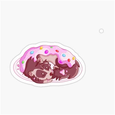 Ferret Donut Sticker For Sale By Raner Redbubble
