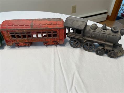 Vintage Cast Iron Train Set EstateSales Org