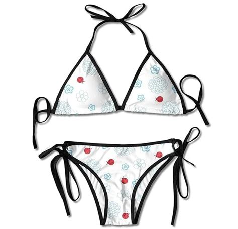 Amazon Bikinis Clover Leaves And Ladybugs Sexy Two Piece Swimsuits My XXX Hot Girl