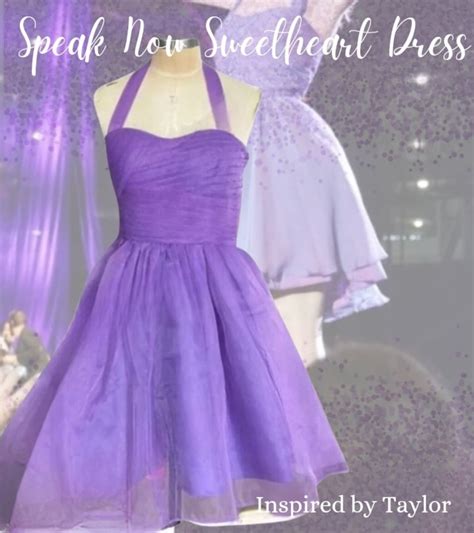 Girls Taylor Inspired Speak Now Dress Twirly Purple Sweetheart Dress